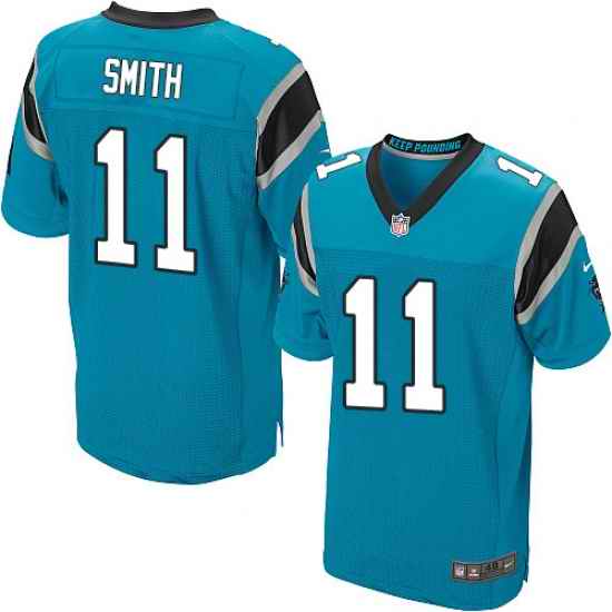 Nike Panthers #11 Torrey Smith Blue Alternate Mens Stitched NFL Elite Jersey